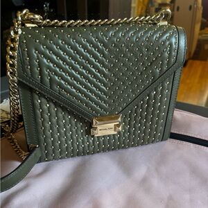 Whitney Large Studded Leather Convertible Shoulder Bag